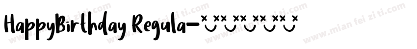 HappyBirthday Regula字体转换